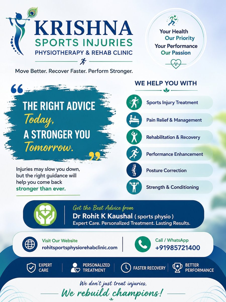 Krishna Sports Injuries Physiotherapy services - Sports Injury Treatment Pain Relief Rehabilitation Posture Correction Shimla